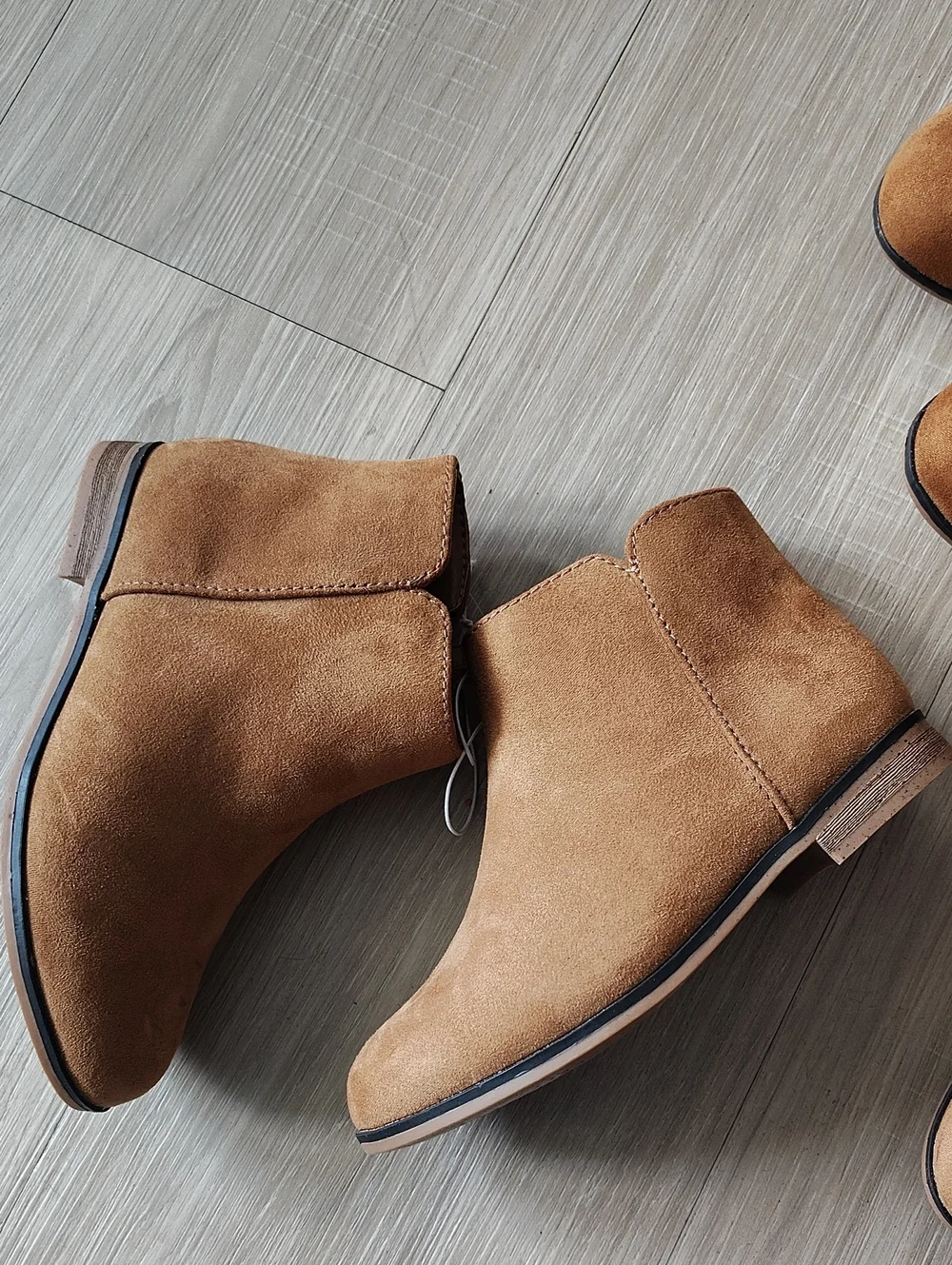 Cat & Jack Girls' Suede Ankle Boots in Brown